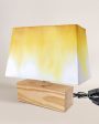 Rectangle Yellow Ombre Shaded Cotton Table Lamp | Yellow Online now