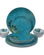 Blue Coloured Melamine Dinner Set | Set Of 18 Pcs Discount