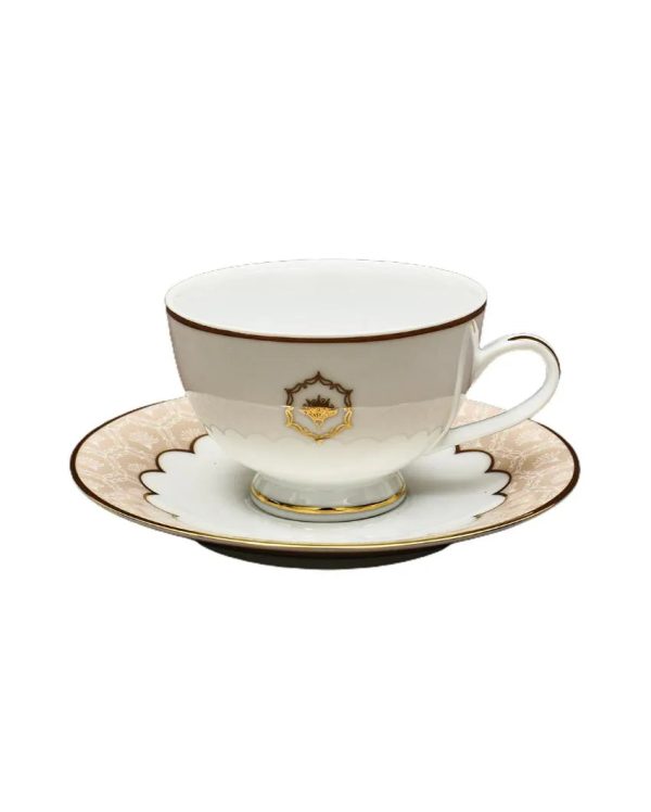 Peach Legacy Porcelain Tea Cup & Saucer | Set of 12 Discount