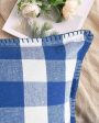 Big Checks Square Blanket Stitch Cotton Cushion Covers  | Multiple Colors | Set Of 2 | 24 X 24 inches Fashion