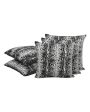 Black Dual Tone Colored Cotton Cushion Covers | Set of 5 | 16 x 16 inches Sale