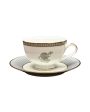 Grey Iris Porcelain Tea Cup & Saucer | Set of 12 Discount