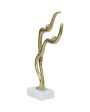 Wave Crest Dancing Gold Couple Decor Figurine | 8 x 3 x 16 inches Online Hot Sale