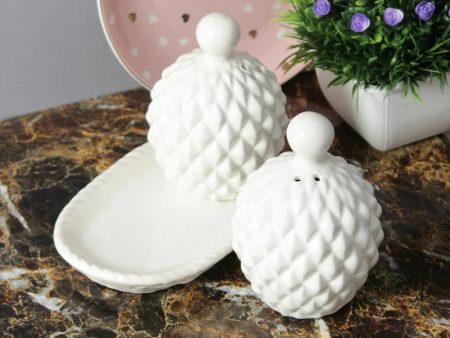 Bold Large Pineapple Salt & Pepper Shakers with Stand Online