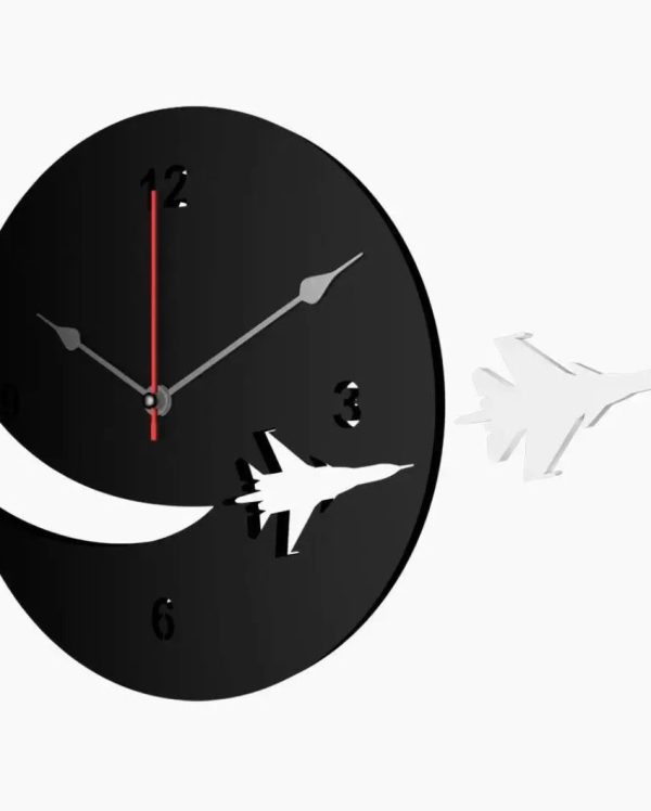 Airplane Designer Theme Wooden Wall Clock Fashion