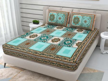 Elegant Hand Printed Cotton Bedding Set | Queen Size | 87 x 95 inches Discount