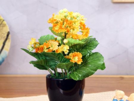 Primula Artificial Bonsai Plant with Ceramic Pot | 1 feet Supply