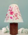 Elegant Pink Floral Shaded Cone Cotton Table Lamp | Pink Online