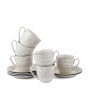 Elegant Winter Garden Porcelain Cups & Saucers | Set of 12 Fashion