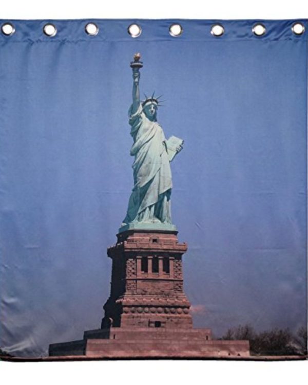 Blackout Statue Of Liberty Printed Polyester Window Curtain | 5 Ft Cheap