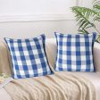 Big Checks Square Blanket Stitch Cotton Cushion Covers  | Multiple Colors | Set Of 2 | 24 X 24 inches Fashion