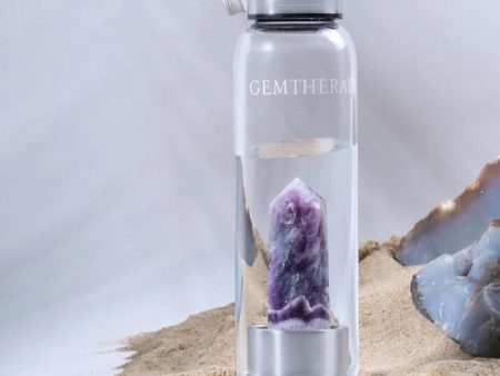 Amethyst Gem Elixir Water Bottle | 10 x 5 inches Hot on Sale