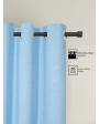 Blue Blackout Emboss Curtains | Set of 2 Fashion