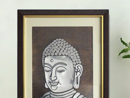 Buddha Embossed Foil Wall Painting | 15x19 inches For Sale