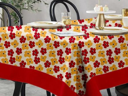 Basic Printed 12 Seater Cotton Dining Table Cover Cloth Linen | 120 X 70 Inches For Discount