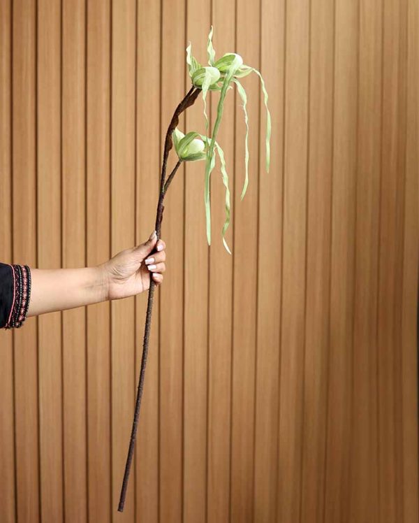 Artificial Paphiopedilum Orchid Flowers | 2.5 feet | Vase Not Included Cheap