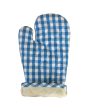 Trendy Checks Cotton Oven Mitten | 7 x 13 inches For Sale