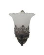 Antique Decorative Tulip Milky Shade Metal Wall Light | 7 x 10.5 x 10.5 inches Fashion