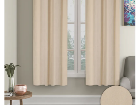 Beige Blackout Solid Curtains | Set of 2 Online Hot Sale