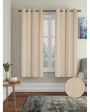 Beige Blackout Solid Curtains | Set of 2 Online Hot Sale