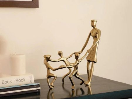 Togetherness Mother and Kids Sculpture | 10 x 7 x 11 inches Discount