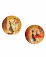 Ballerina Dancing Girl Design Ceramic Wall Plates | Set of 2 on Sale