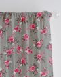 Blooms Printed Polyester Semi Sheer Door Curtains | Set Of 2 Online Sale