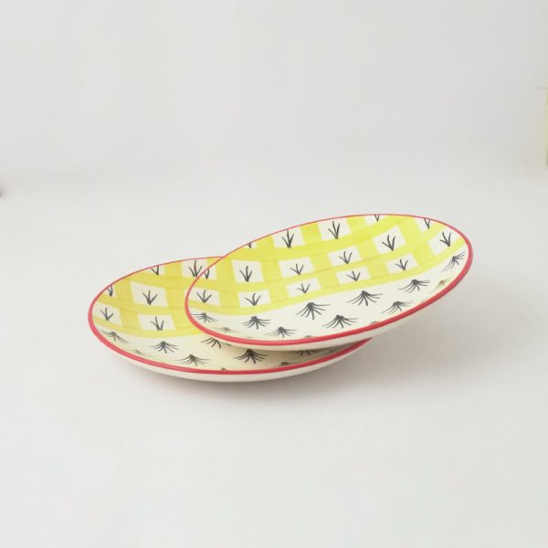 Dualistic Design Ceramic Small Plates | Set of 2 | 7 Inches Fashion