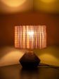 Bamboo Table Lamp With Wood Base | 7X12 Inches Supply