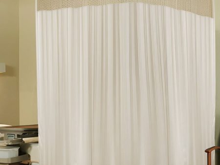 Cream Striped 3 Panel Hospital Curtain | 120 x 84 inches Hot on Sale