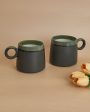 Black Glazed Studio Pottery Mugs | 450ml | Set Of 2 Online Hot Sale