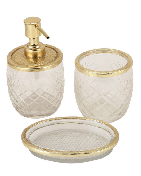 Astrid Crystal Cut Bathroom Set on Sale