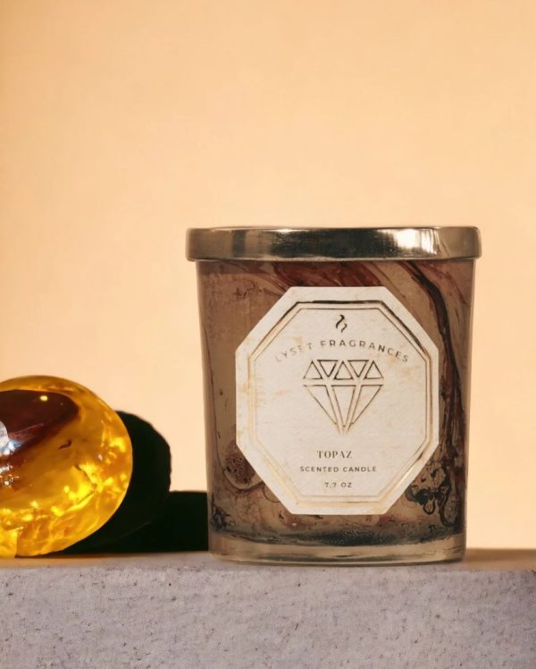 Topaz Glass Jar Scented Candle | 7.6 x 10.2 cm   3 x 4 inches Online