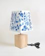 Blue Florals Shaded Empire Cotton Table Lamp | Blue Online