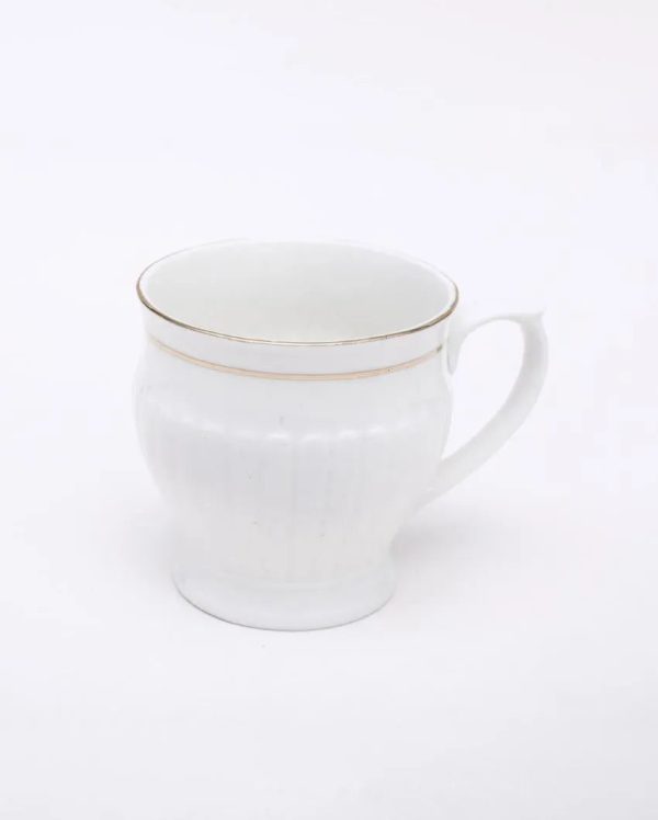 Gold Line Kalas Embose Bone China Tea Cups | 175 ml | Set of 6 Hot on Sale