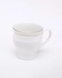 Gold Line Kalas Embose Bone China Tea Cups | 175 ml | Set of 6 Hot on Sale