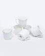 Embose Gold Line Bone China Tea Cups | 175 ml | Set of 6 Discount