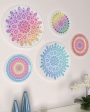 Bohemian Mandala Design Ceramic Decorative Wall Plates | Set of 5 For Sale