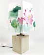 Lotus Shaded Empire Cotton Table Lamp For Cheap