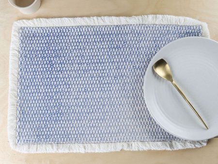 Blue Akasam Cotton Placemats | Set Of 2 Discount