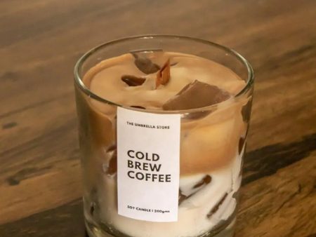 Cold Brew Coffee Scented Glass Candle | 7.6 cm   3 inches Sale