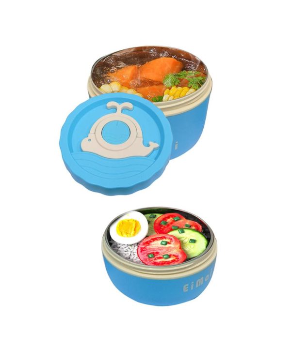 Blue & Brown Stainless Steel Lunch Box with Insulated Cover | Set of 3 Pcs Online