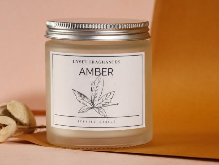 Amber Glass Jar Scented Candle | 8.89 x 7.62 cm   3.5 x 3 inches on Sale