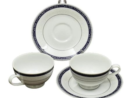 Dinole Porcelain Tea Cup & Saucer Set | Set of 6 Online Sale