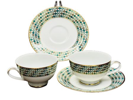 Christolite Porcelain Tea Cup & Saucer Set | Set of 6 Discount