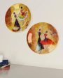 Ballerina Dancing Girl Design Ceramic Wall Plates | Set of 2 on Sale