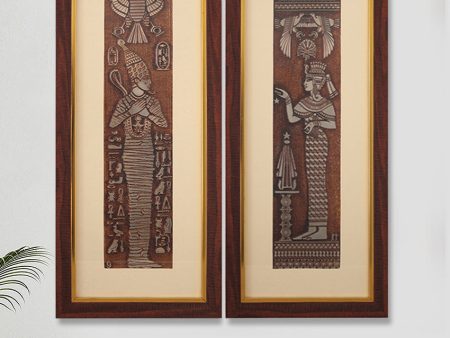 Egyptian King Pharaoh Wall Painting | 23 X 10 inches Hot on Sale