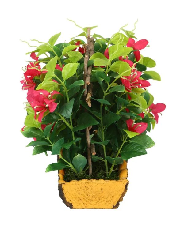 Bougainvillea Artificial Bonsai Plant with Polyurethane Pot | 11 inches Sale