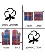 Solid Checks Cotton Oven Mitten & Pot Holders Set on Sale