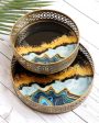 Fuse Design Round Metal Iron Meena Trays | Set Of 2 Online